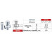 Кран вентильний для пральної машини Q PROFESSIONAL 3/4″x3/4″x3/4″ з подовжувачем NV-QP170