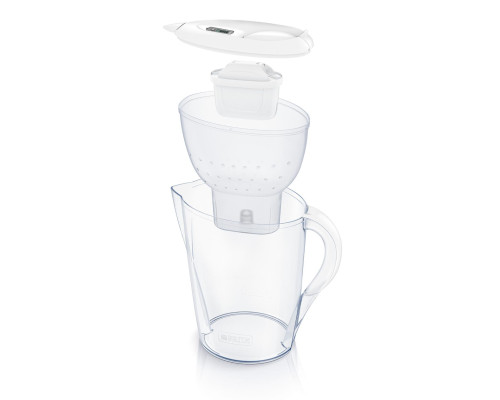 Brita Фільтр-глечик Marella Memo + 3 картриджа 2.4 л (1.4 л очищеної води), білий