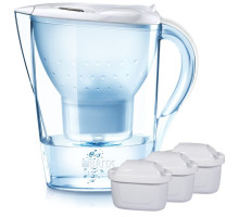 Brita Фільтр-глечик Marella Memo + 3 картриджа 2.4 л (1.4 л очищеної води), білий