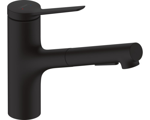 Hansgrohe Набір для кухні, гранітна мийка S520-F345 + зміш. Zesis M33, чорний графіт-чорний матовий