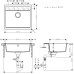 Hansgrohe Набір для кухні, гранітна мийка S520-F510 + зміш. Talis M54, чорний графіт-чорний матовий