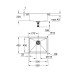 Grohe Мийка кухонна K700U, нерж.сталь, прямокут., без крила, 550x450x200мм, чаша - 1, уніврсальна, матовий графіт