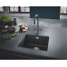 Grohe Мийка кухонна K700U, граніт, прямокут., без крила, 457x406x203мм, чаша - 1, врізна/під стільницю, чорний граніт