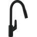 Hansgrohe Набір для кухні, гранітна мийка S520-F480 + зміш. Focus M41, дозатор A41, чорний графіт-чорний матовий