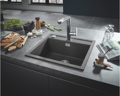 Grohe Мийка кухонна K700, граніт, прямокут., без крила, 560x510x200мм, чаша - 1, врізна, сірий граніт