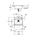 Grohe Мийка кухонна K700, граніт, прямокут., без крила, 560x510x200мм, чаша - 1, врізна, сірий граніт