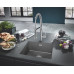 Grohe Мийка кухонна K700U, граніт, прямокут., без крила, 533x457x205мм, чаша - 1, врізна/під стільницю, сірий граніт