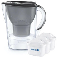 Brita Фільтр-глечик Marella + 3 картриджа 2.4 л (1.4 л очищеної води), графіт