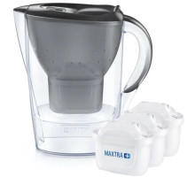Brita Фільтр-глечик Marella + 3 картриджа 2.4 л (1.4 л очищеної води), графіт