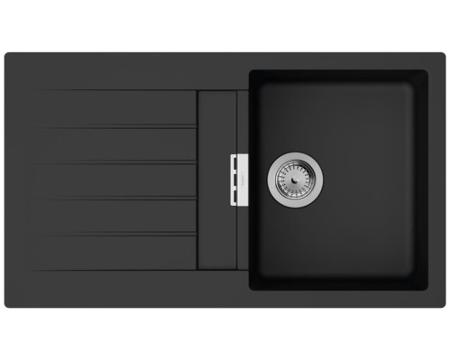 Hansgrohe Набір для кухні, гранітна мийка S520-F345 + зміш. Zesis M33, чорний графіт-чорний матовий