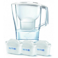 Brita Фільтр-глечик Aluna Memo + 3 картриджа, 2.4 л (1.4 л очищеної води),білий