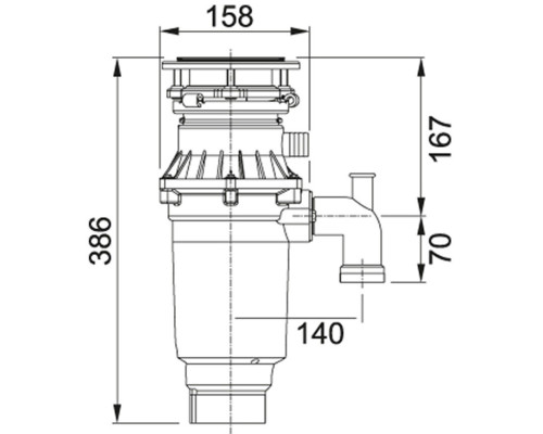 Franke Подрібнювач харчових відходів Turbo Elite Slimline TE-75S, 2700 об_хв, 0.75к.с.