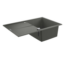 Grohe Мийка кухонна K400, граніт, прямокут., з крилом, 780x500x205мм, чаша - 1, врізна, сірий граніт