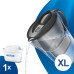Brita Фільтр-глечик Marella XL Memo MX 3.5 л (2.0 л очищеної води), графіт